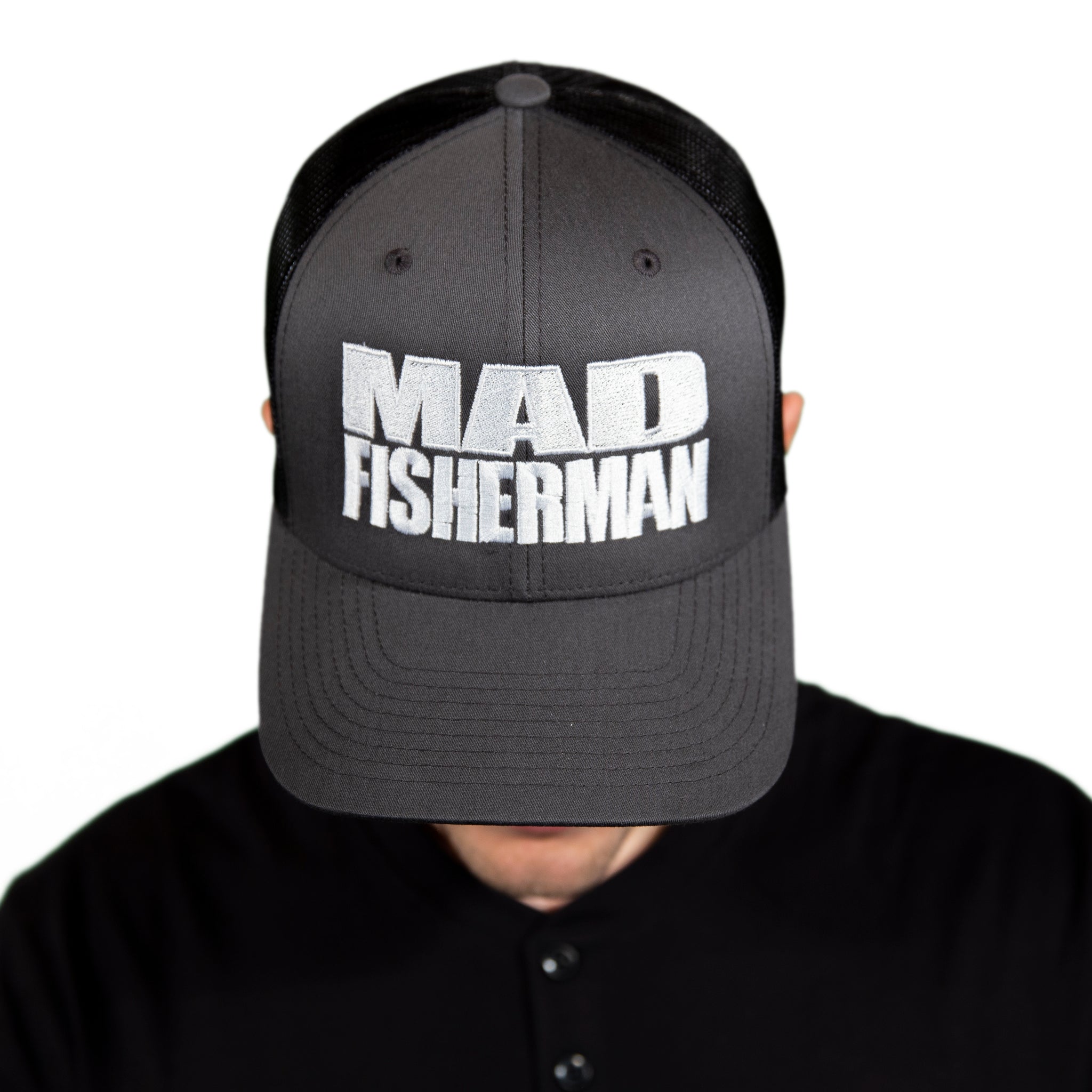 “MAD FISHERMAN” Gray Snapback