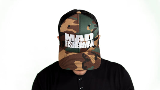 “MAD FISHERMAN” Camo Snapback