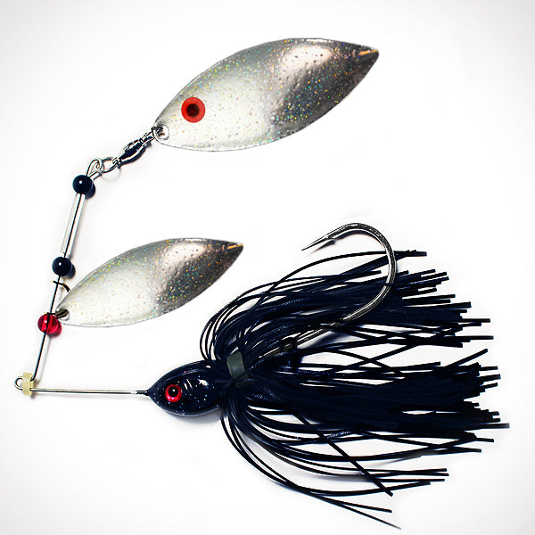 black fishing lure Black Willow Spinnerbaits