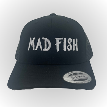 “MAD FISH” Black Snapback