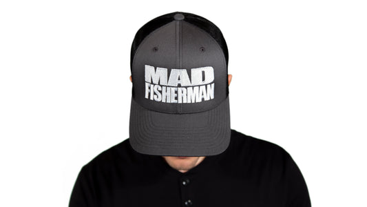 “MAD FISHERMAN” Gray Snapback