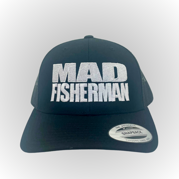 “MAD FISHERMAN” Black Snapback